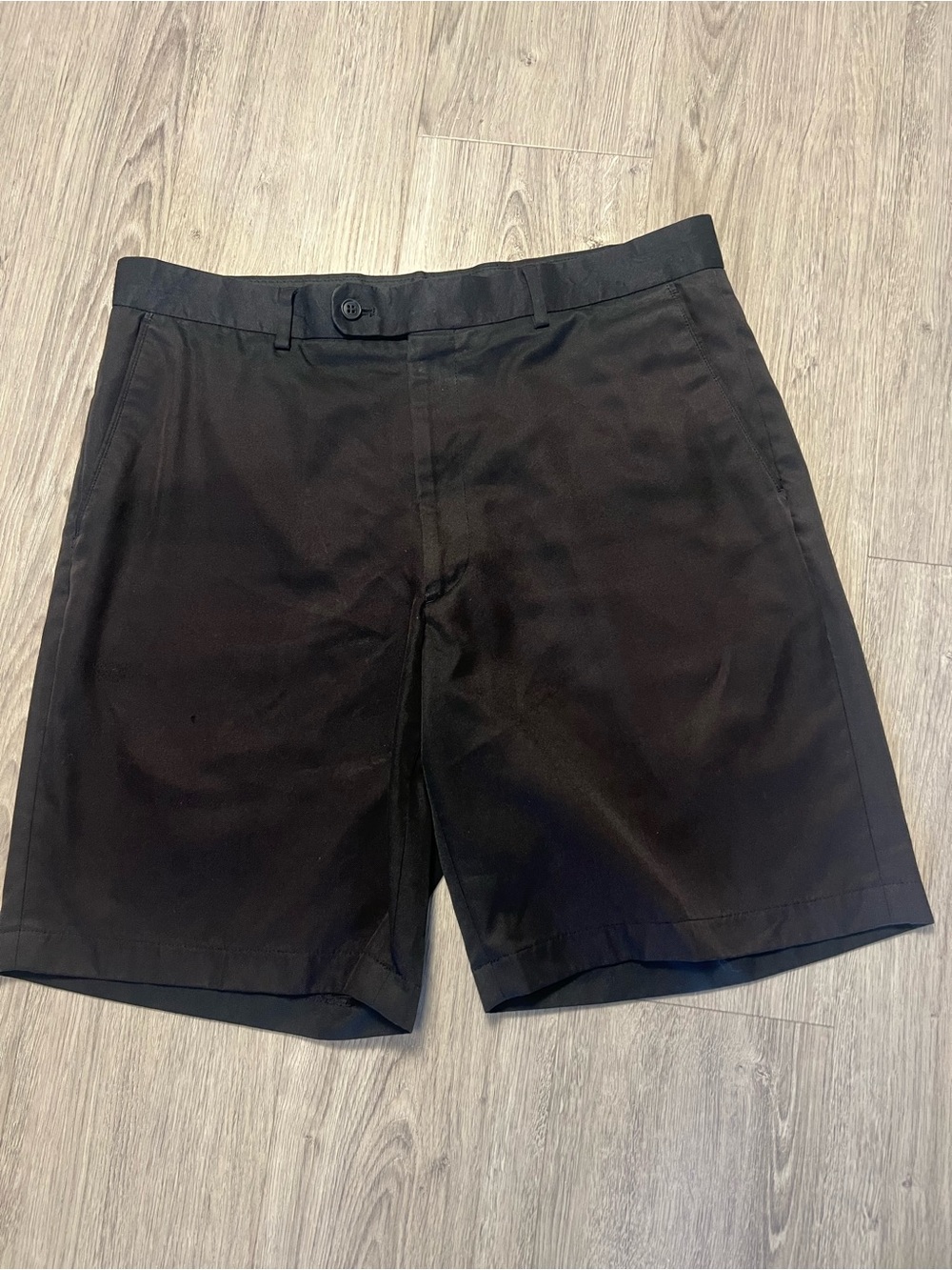 Men's Black Flat Front Casual Shorts